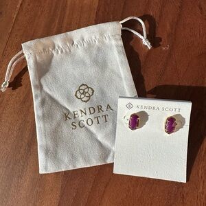 New Kendra Scott Ellie Purple Gold Earrings